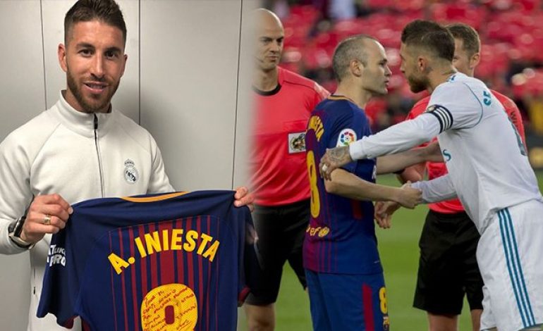 Kelas! Usai Gontok-gontokan di El Clasico, Sergio Ramos Berikan Tribute ini Untuk Iniesta