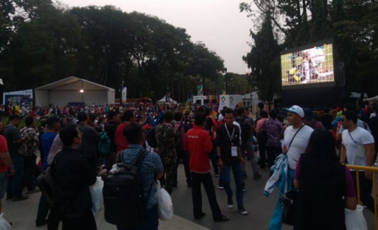 Asyiknya Nobar Timnas U-23 di Kawasan Asian Fest