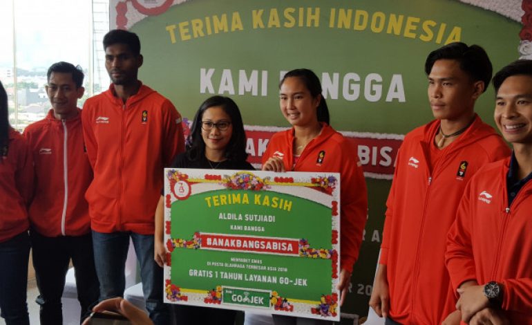 GO-JEK Berikan Layanan Gratis Satu Tahun kepada Peraih Emas Asian Games 2018