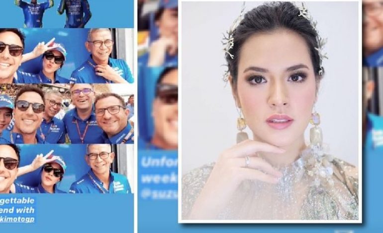 Penyanyi Raisa Berkeliaran di Paddock Tim Suzuki MotoGP Malaysia, Ada Apa Nih?