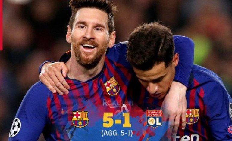Hasil Pertandingan Barcelona vs Lyon: Skor 5-1