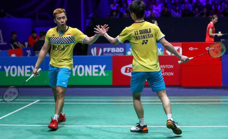 Marcus/Kevin Jejaki Perempatfinal Fuzhou China Open 2019