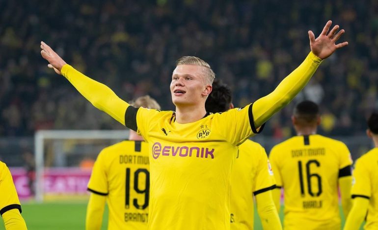 Borussia Dortmund Menang Besar, Erling Braut Haaland Ukir Rekor