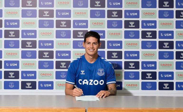 Resmi, Everton Datangkan James Rodriguez dari Real Madrid