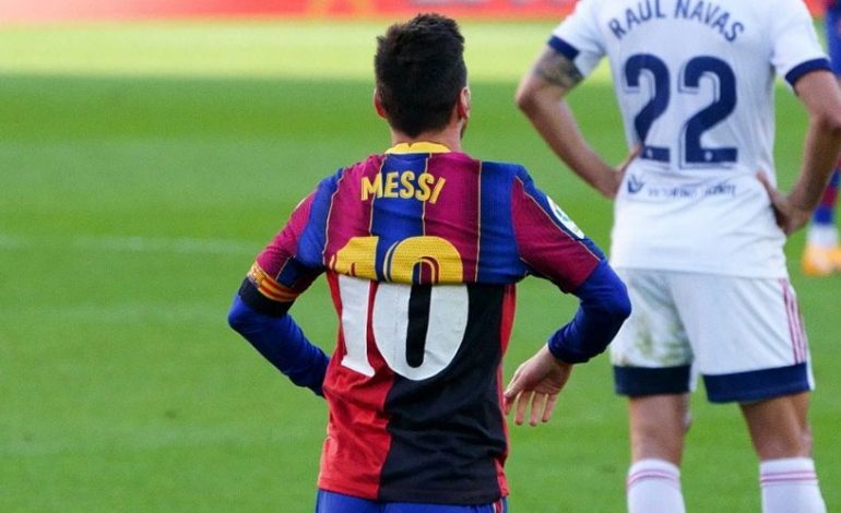 Tribut Menyentuh Lionel Messi untuk Diego Maradona di Laga Kontra Osasuna