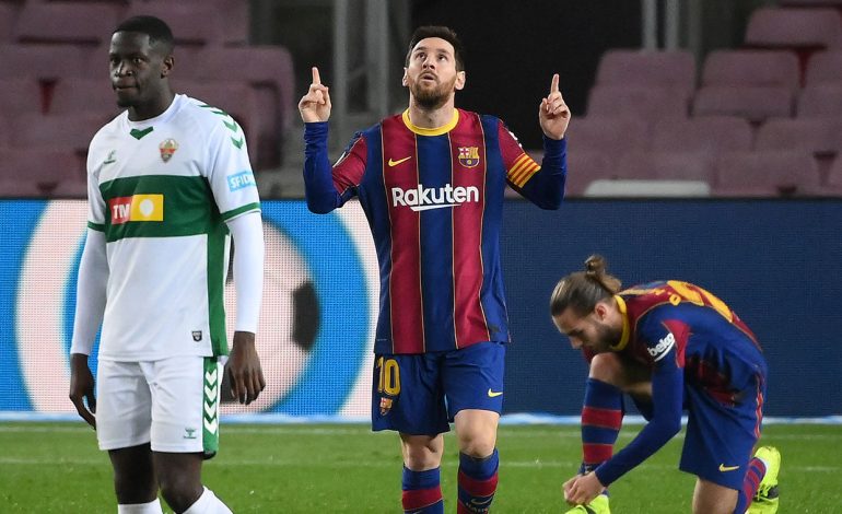 Barcelona vs Elche: Messi Dua Gol, Blaugrana Menang 3-0