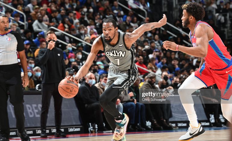 Kevin Durant Hancurkan Detroit Pistons Dengan Menyumbang 51 Point Bagi Nets